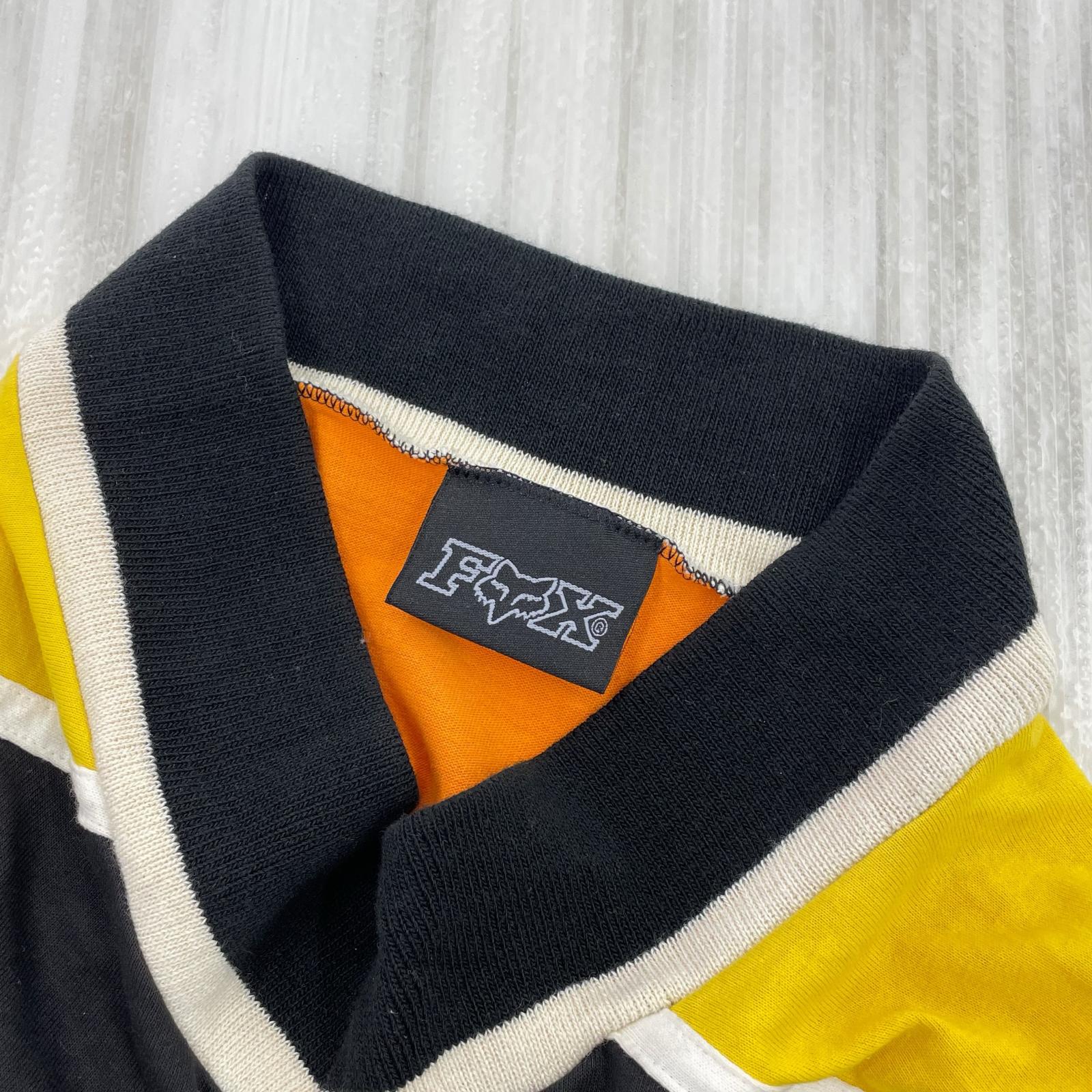 長袖Tシャツ Fox Racing USA製 モトクロスシャツ XL YLW