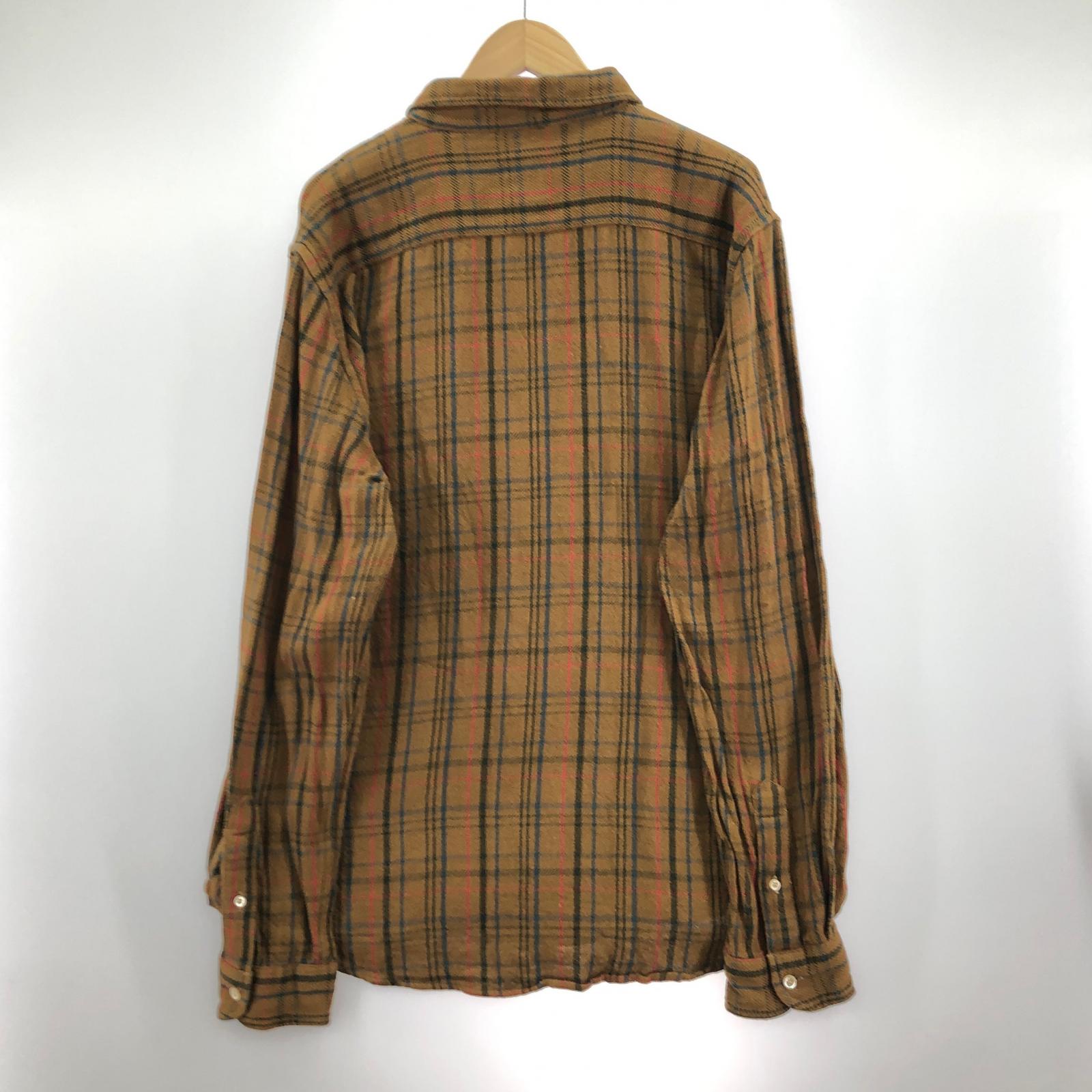 長袖シャツ LEVI'S VINTAGE CLOTHING SHORT HORN SHIRT チェック 茶 (XL) ブラウン
