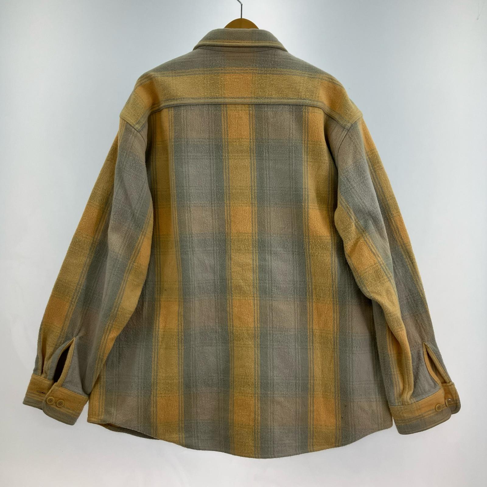 長袖シャツ UNUSED 21AW Check Shirt US2094 黄 (3) 3