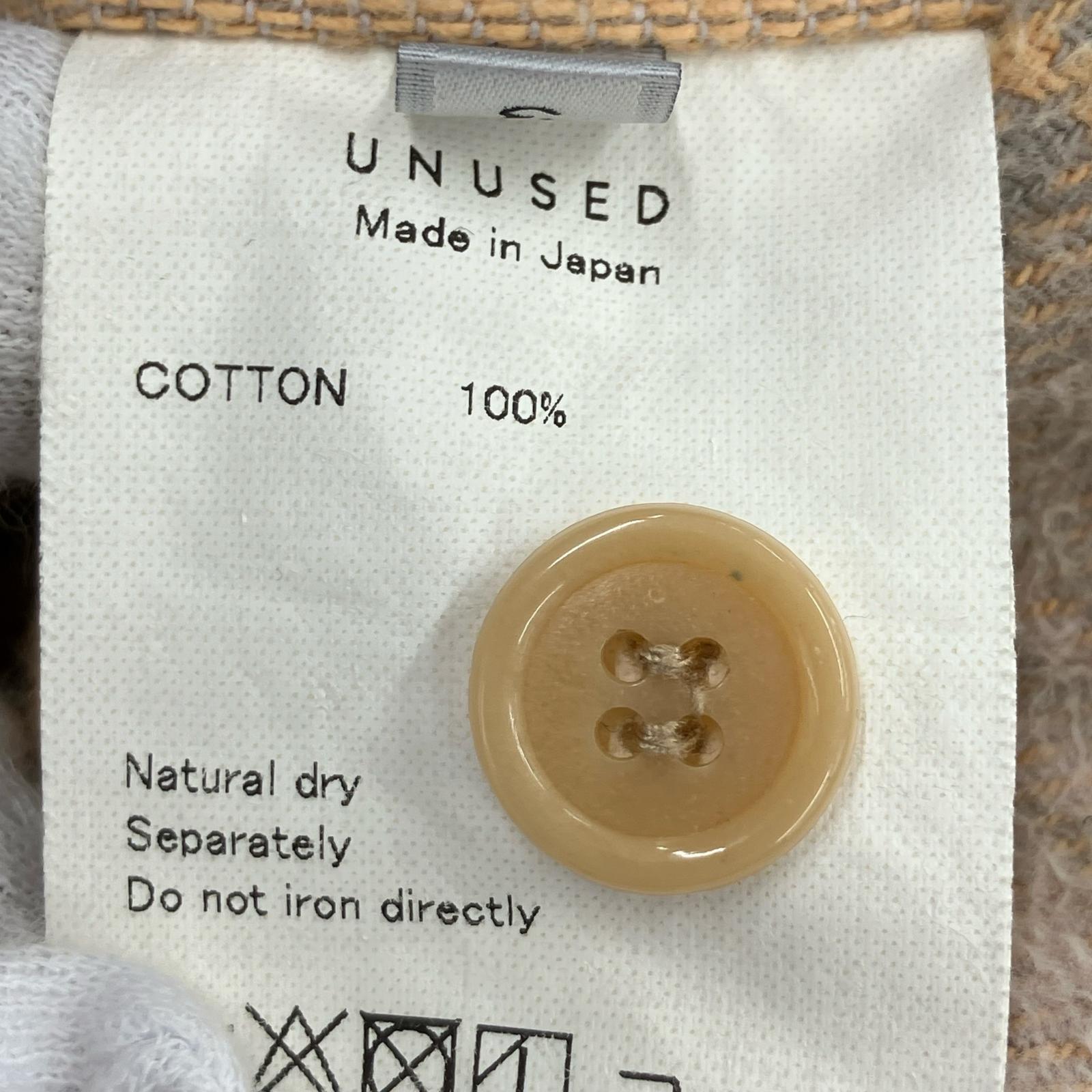 長袖シャツ UNUSED 21AW Check Shirt US2094 黄 (3) 3