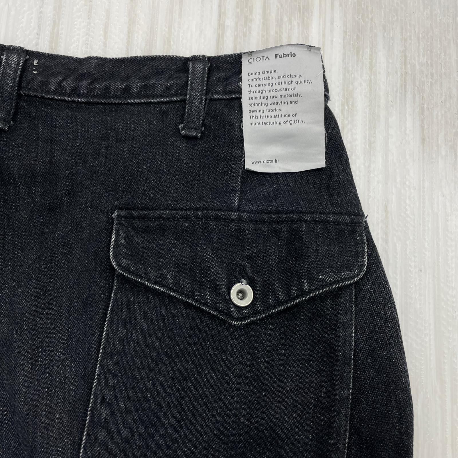 デニムパンツ CIOTA×SEEALL BLACK DENIM SAU43 CI791 黒 (3) 3 ブラック