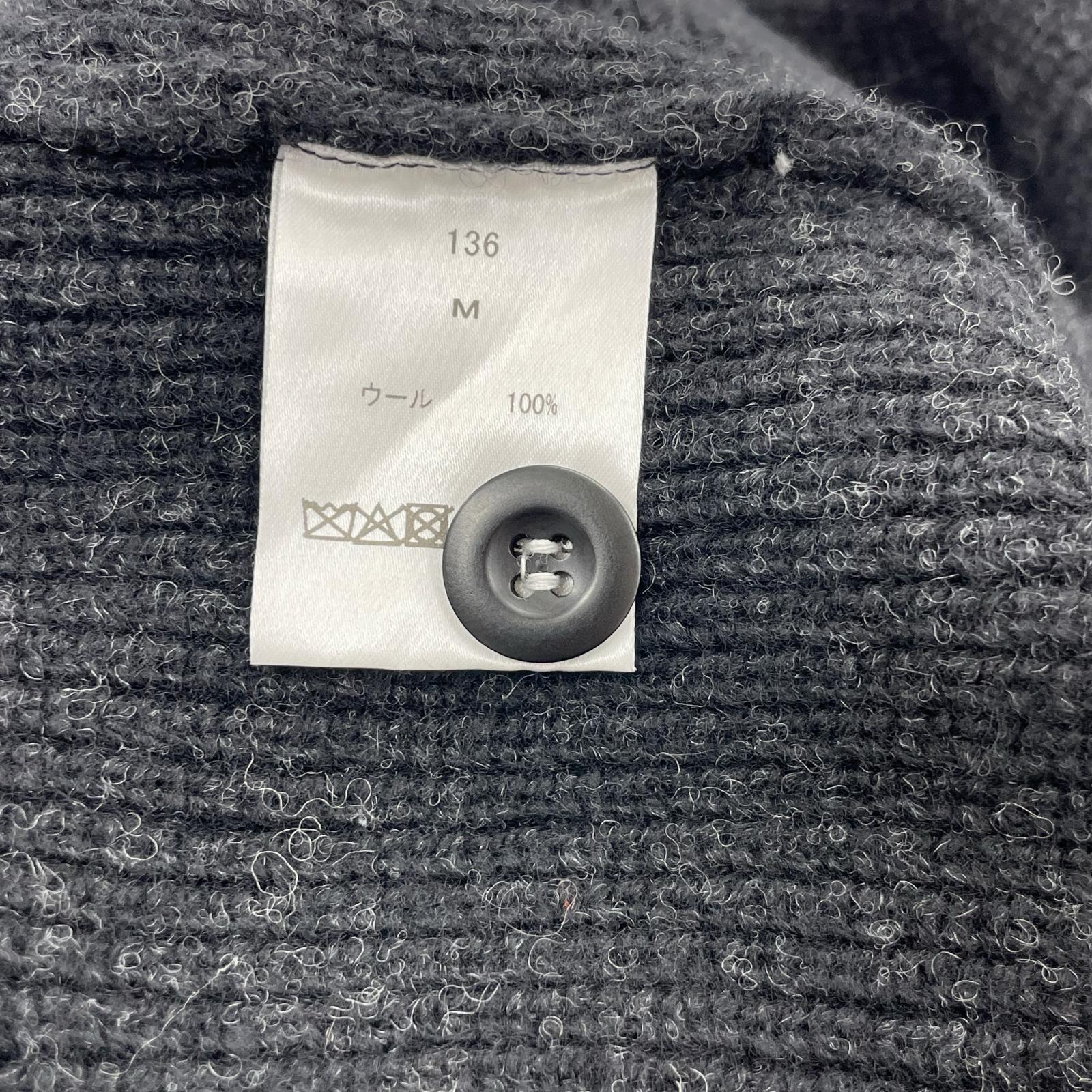 ニット OVY ウール カーディガン 黒 (M) M ブラック