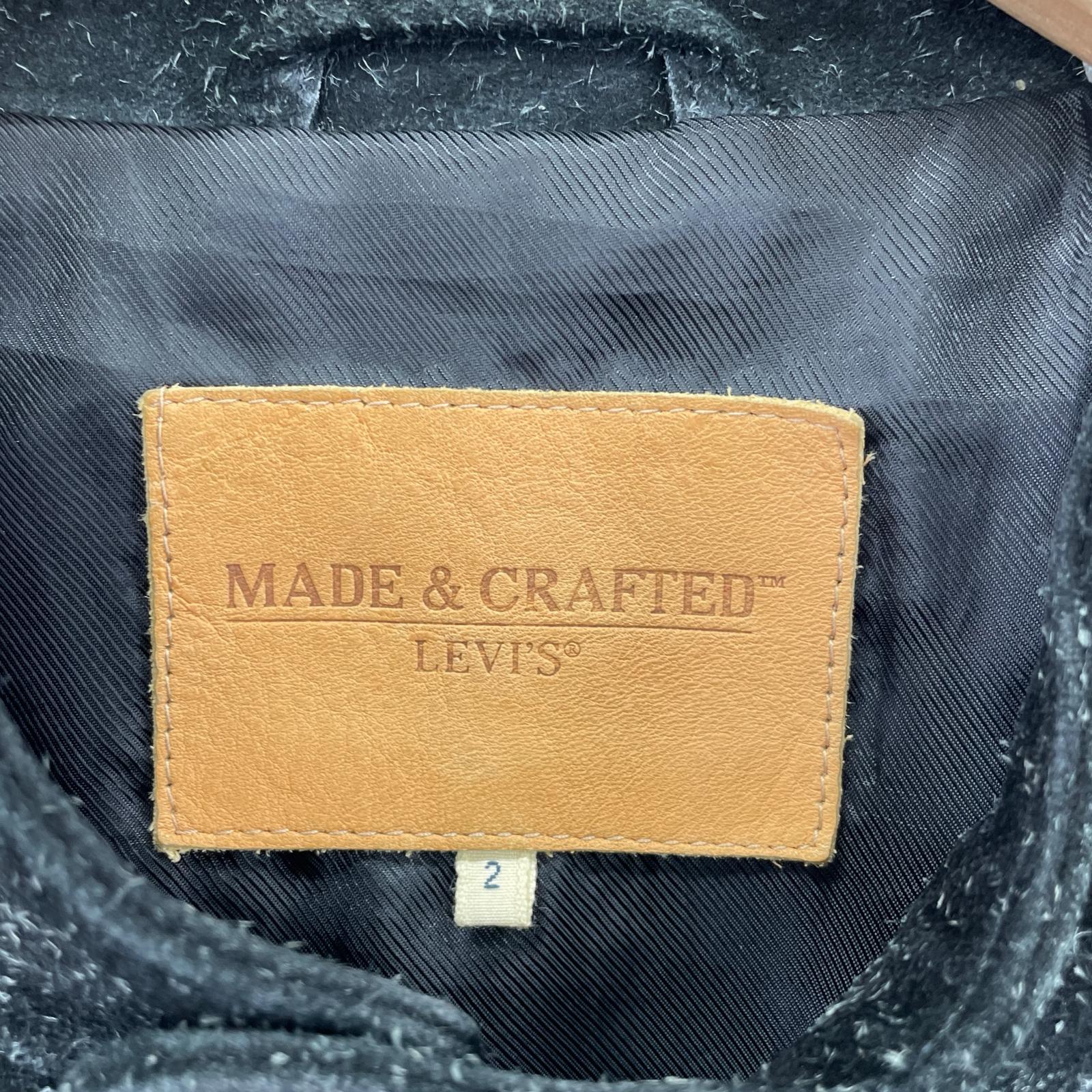 ライダースジャケット levi's made & crafted スウェード 黒 2 ブラック