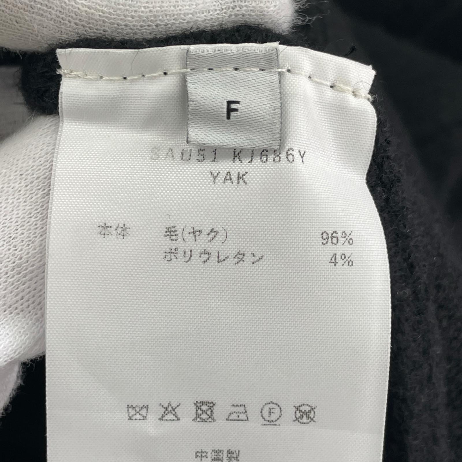 ニット SEEALL YAK ZIP PULL SWEATER ハーフジップヤクニット F ブラック フリー ブラック