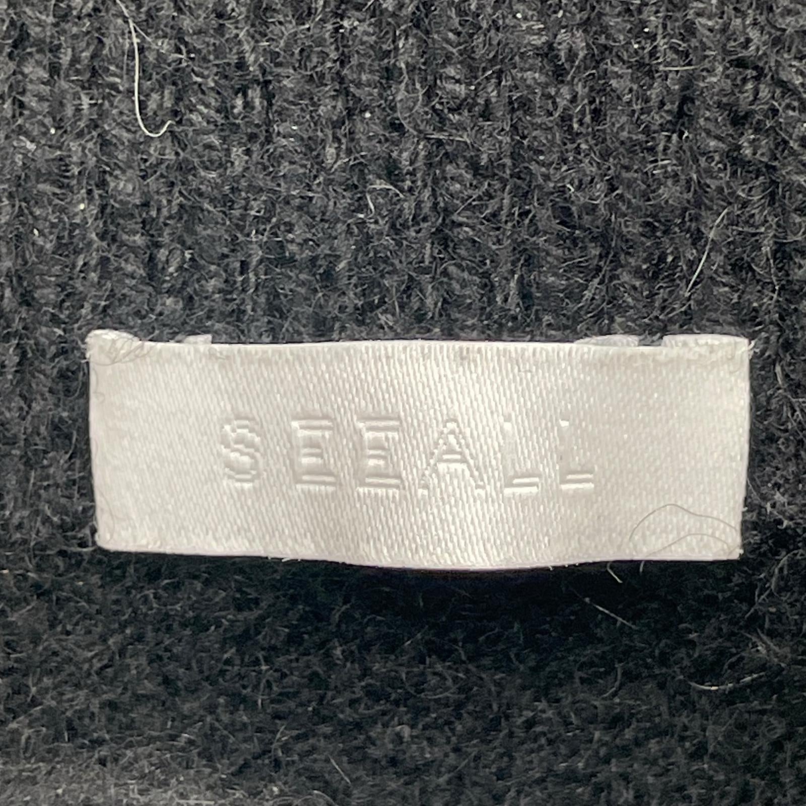 ニット SEEALL YAK ZIP PULL SWEATER ハーフジップヤクニット F ブラック フリー ブラック