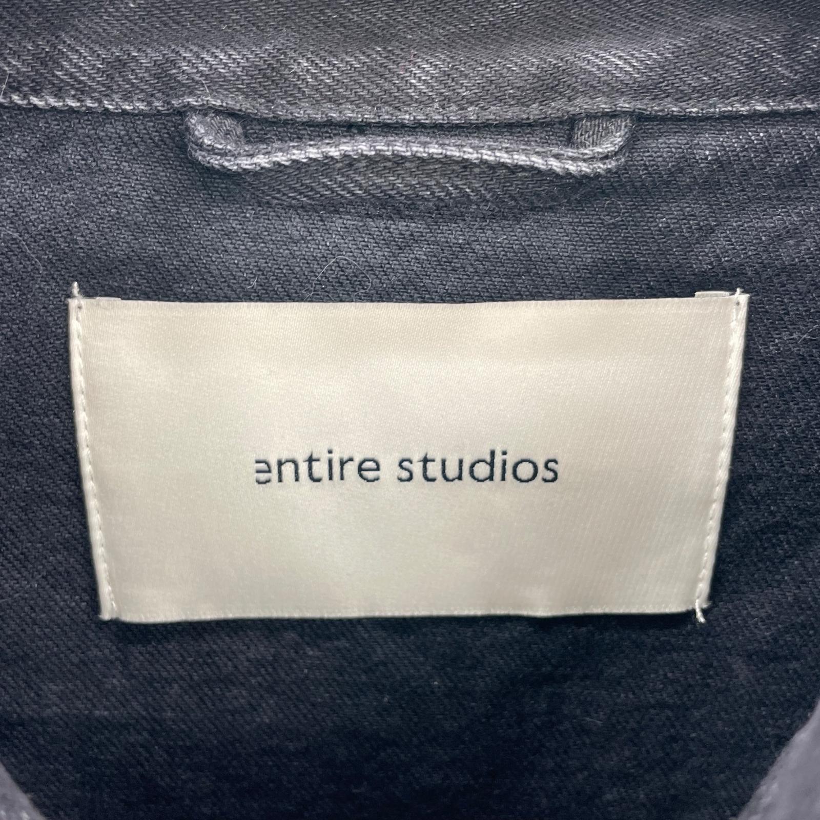 長袖シャツ entire studios HERCULEAN SHIRT ブラックデニムシャツ XS ブラック