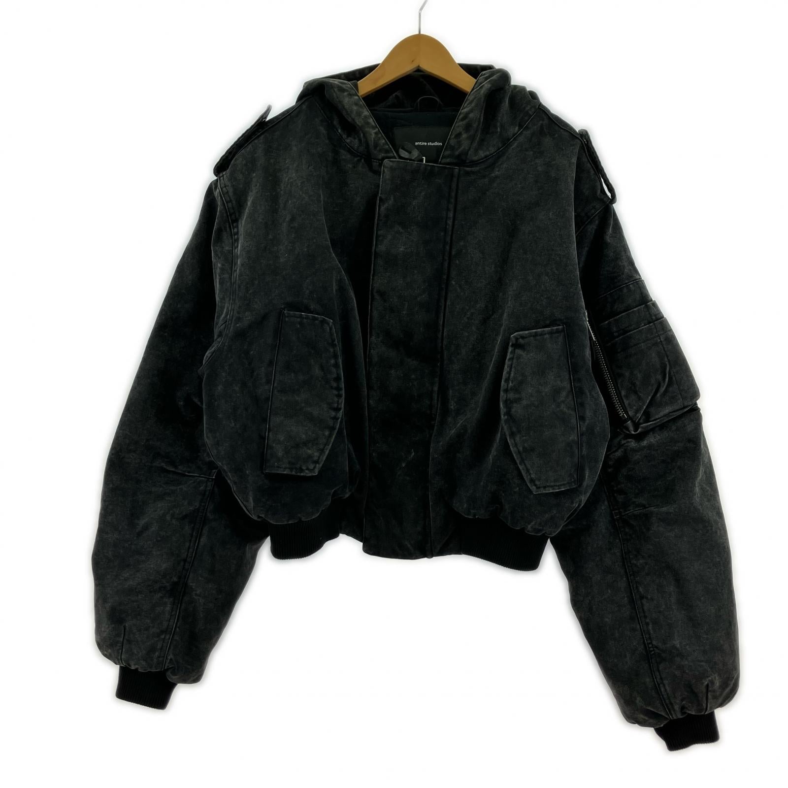 ブルゾン entire studios W2 Bomber Hooded Jacket S ブラック
