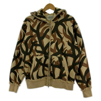 パーカー FUTURE ARCHIVE ZIP CAMO HOODIE ブラウン