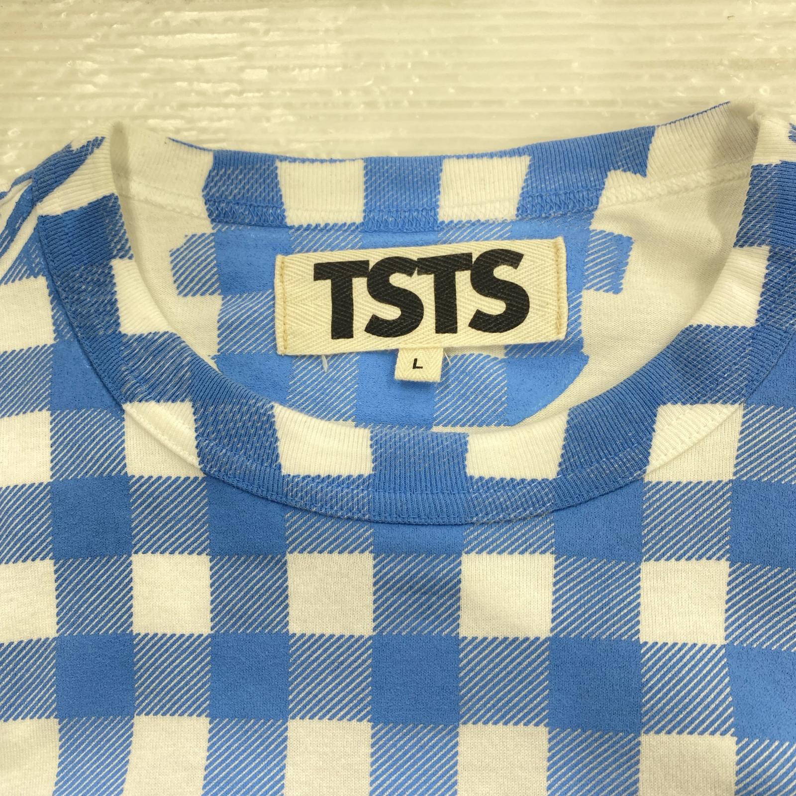 半袖Tシャツ TSTS チェック ブルー (L) L ブルー