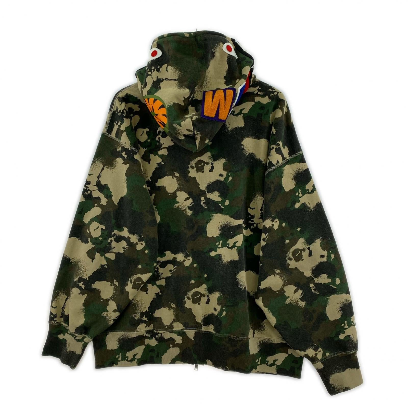 パーカー MAP CAMO FULL ZIP HOODIE (L) L