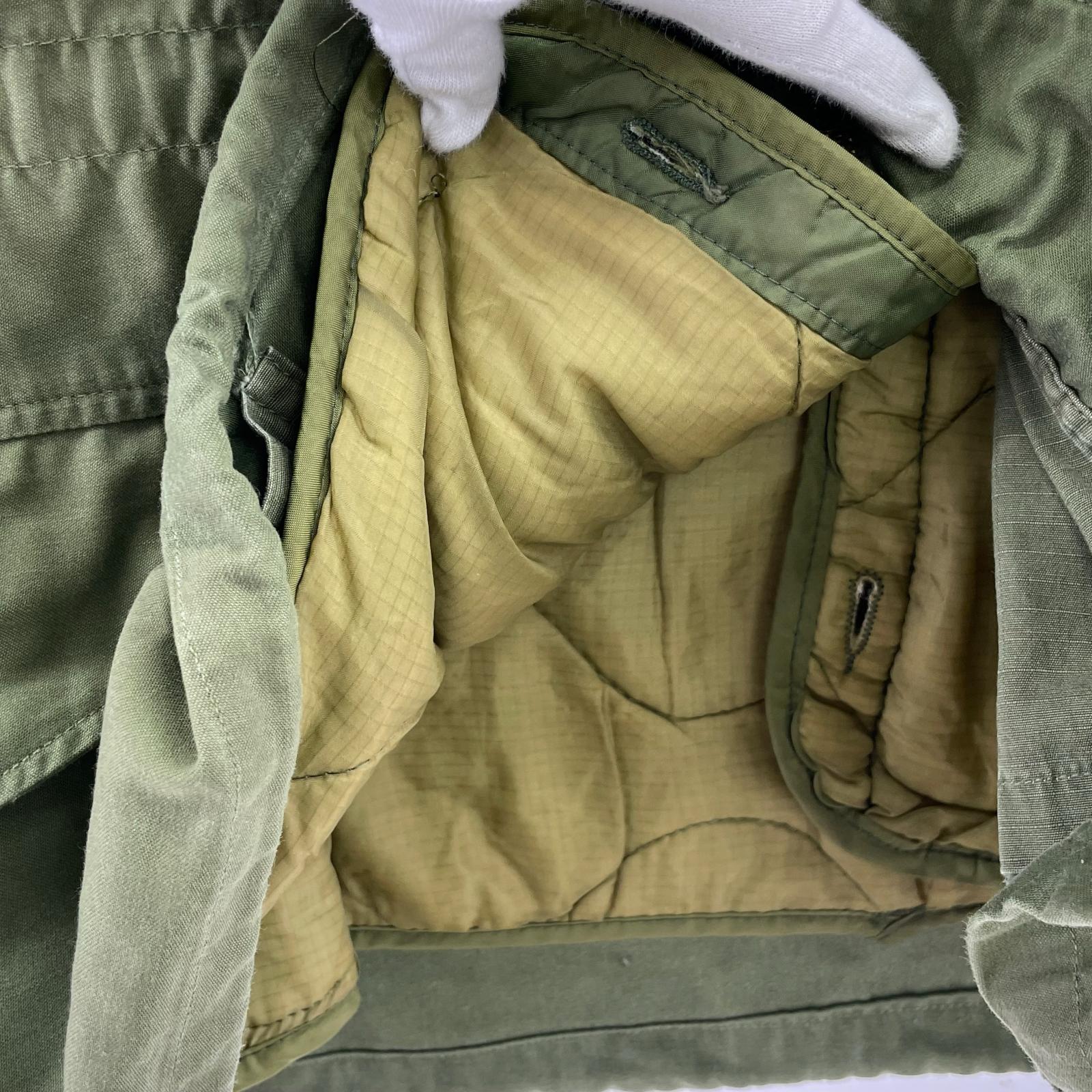 ミリタリージャケット 80s U.S.ARMY M-65&キルティングライナー カーキ S