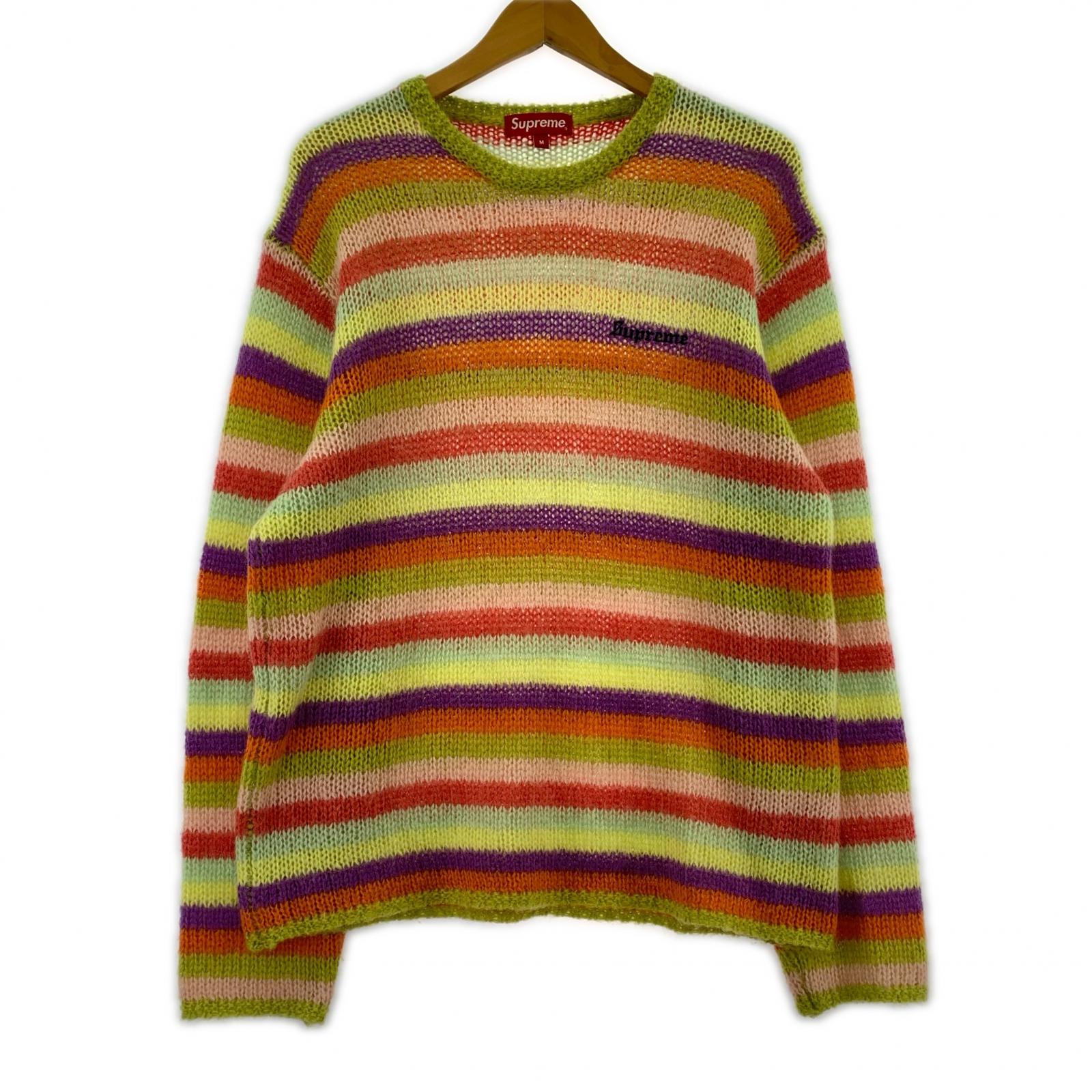 ニット 19AW モヘヤニット ボーダー (M) M マルチカラー