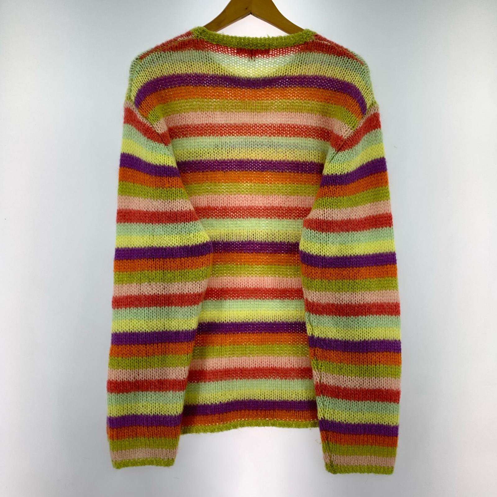 ニット 19AW モヘヤニット ボーダー (M) M マルチカラー