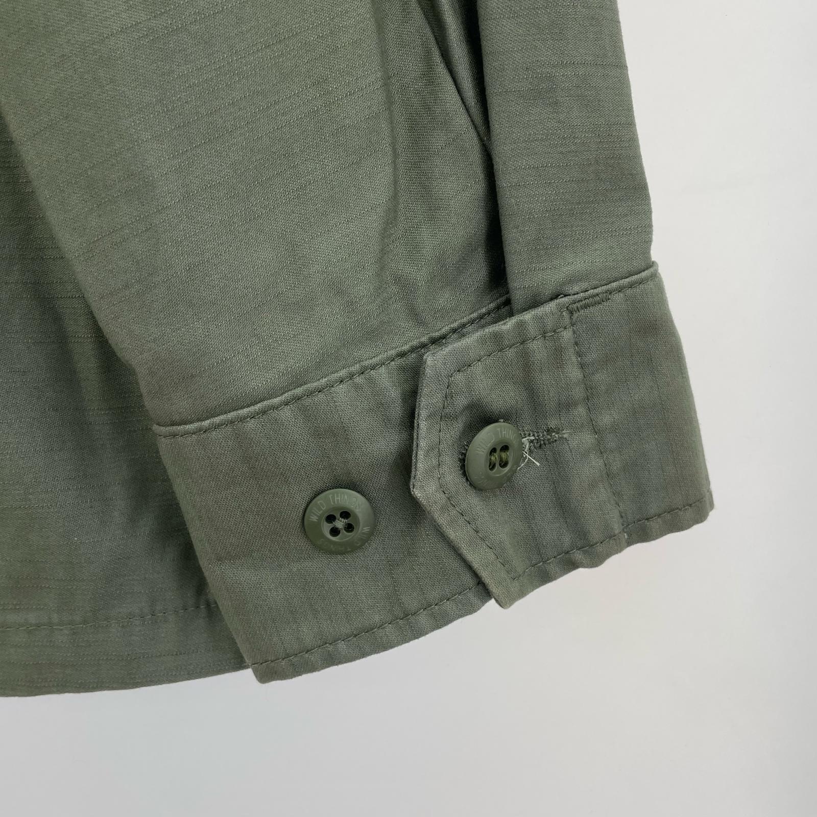 ミリタリージャケット WILDTHINGS BACK SATIN FIELD JACKET (L) カーキ L