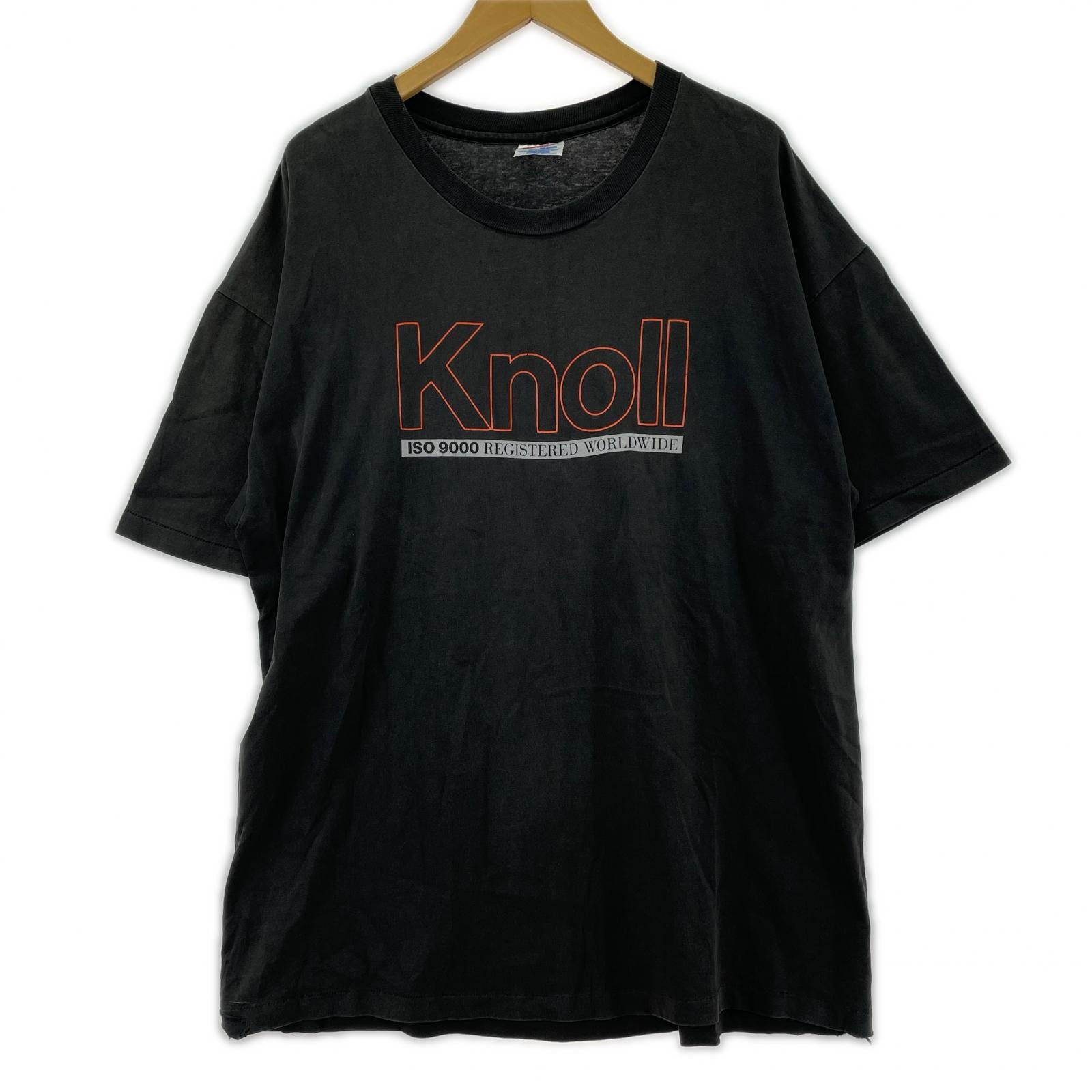 その他トップス 90s Knoll 企業Tシャツ XL ピンホールあり ブラック