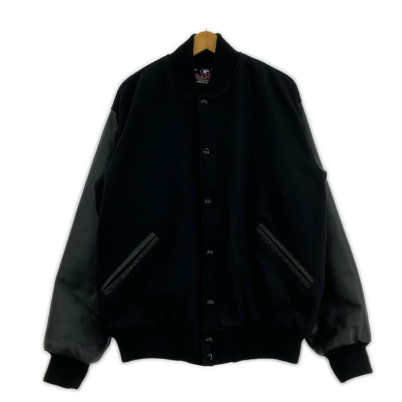 ジャケット GAME CUSTOM APPAREL ウールスタジャン 黒 M ブラック