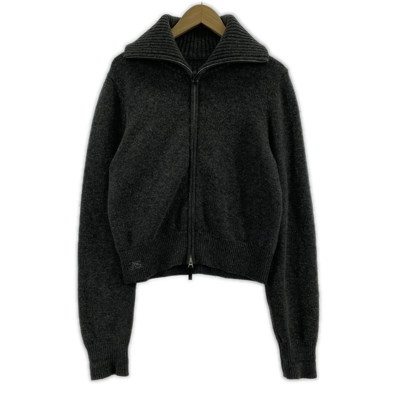 ニット Vuja de カシミヤハイネックジップアップニット グレー L グレー