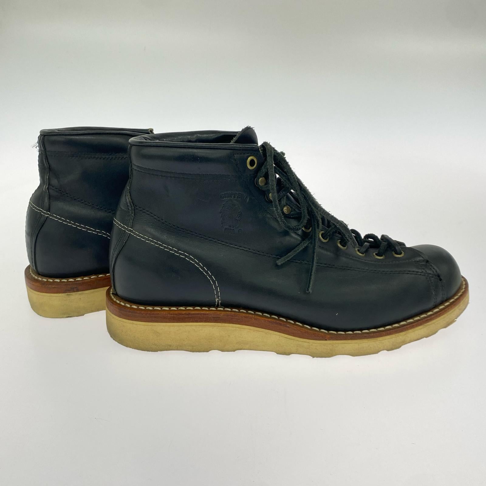 ブーツ 91072 LACE TO TOE BLACK 8 1/2EE ブラック