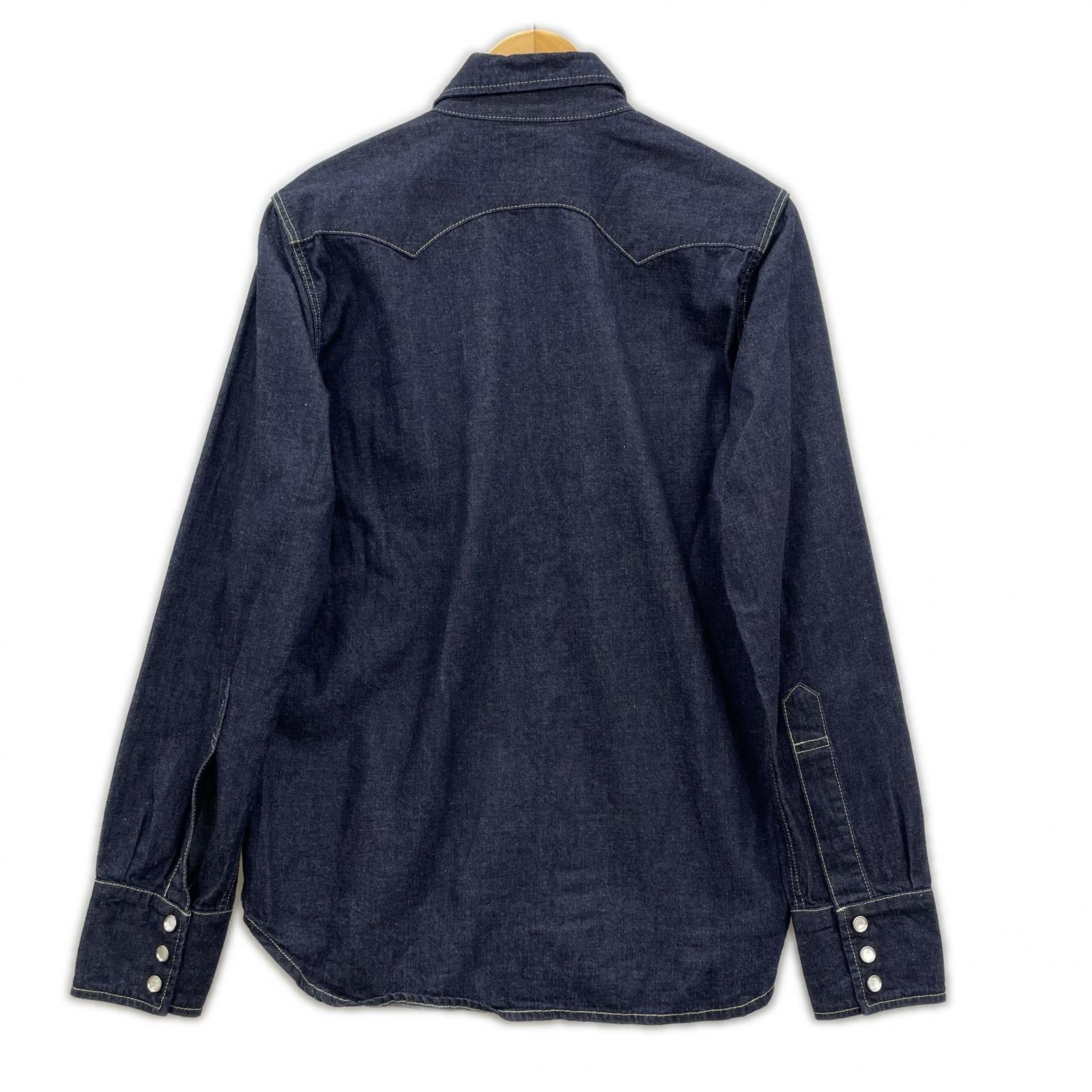 長袖シャツ TBC JEANS ウエスタンデニムシャツ 紺