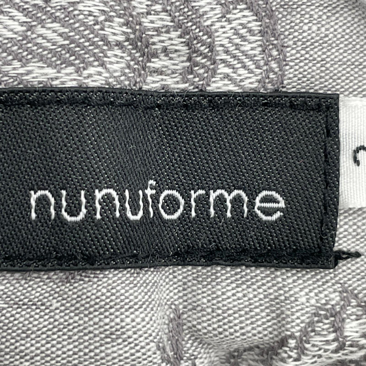 パンツ nunuforme オックスポインテッドパンツ 2 グレー
