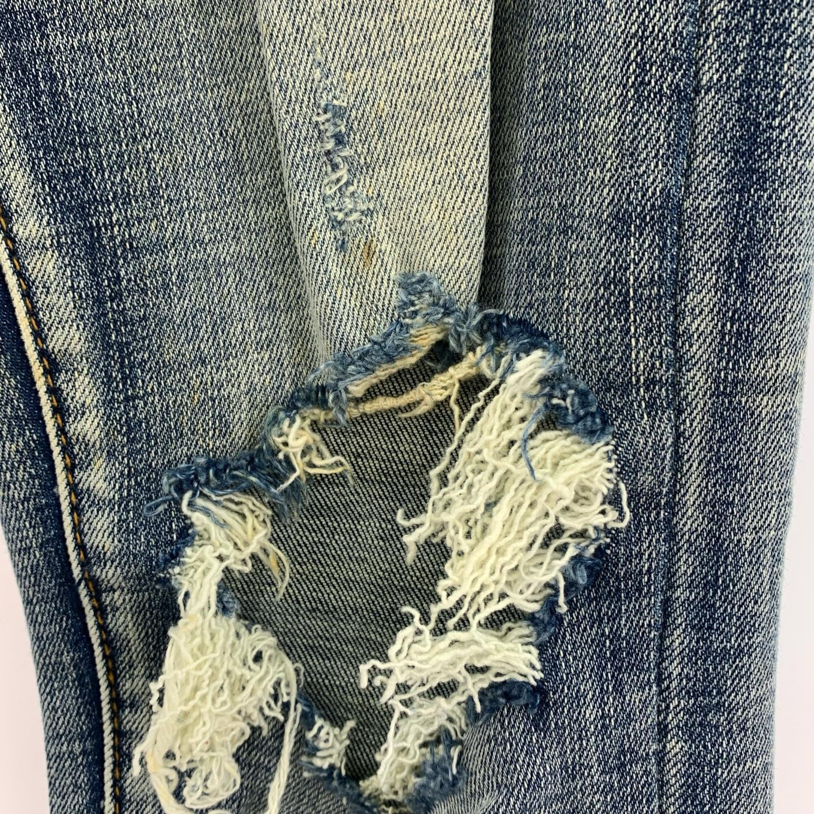 デニムパンツ mnml クラッシュ スキニ