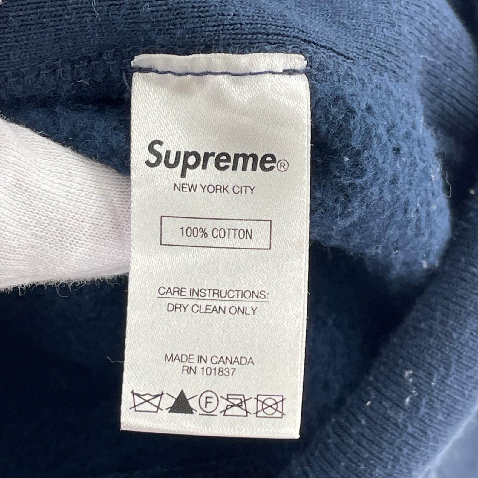パーカー Supreme パンチングレザーロゴ パーカー M