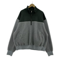 その他アウター ハーフジップ ボアフリース/XL/バイカラー グレー