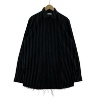 長袖シャツ 39/ストライプ/15W 6207 169 ブラック