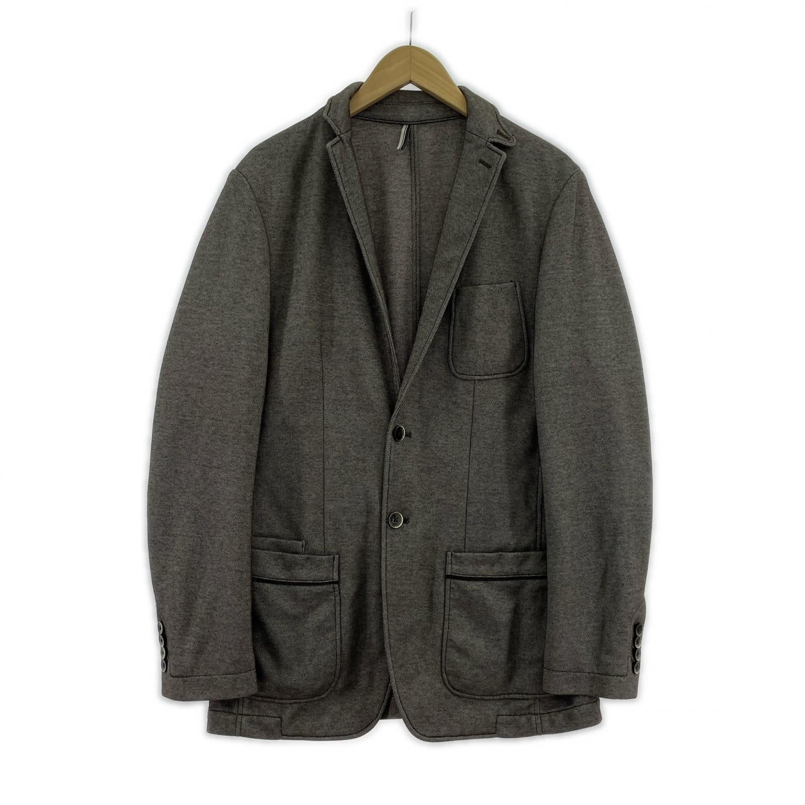 ジャケット テーラード コットンJKT 茶 ブラウン