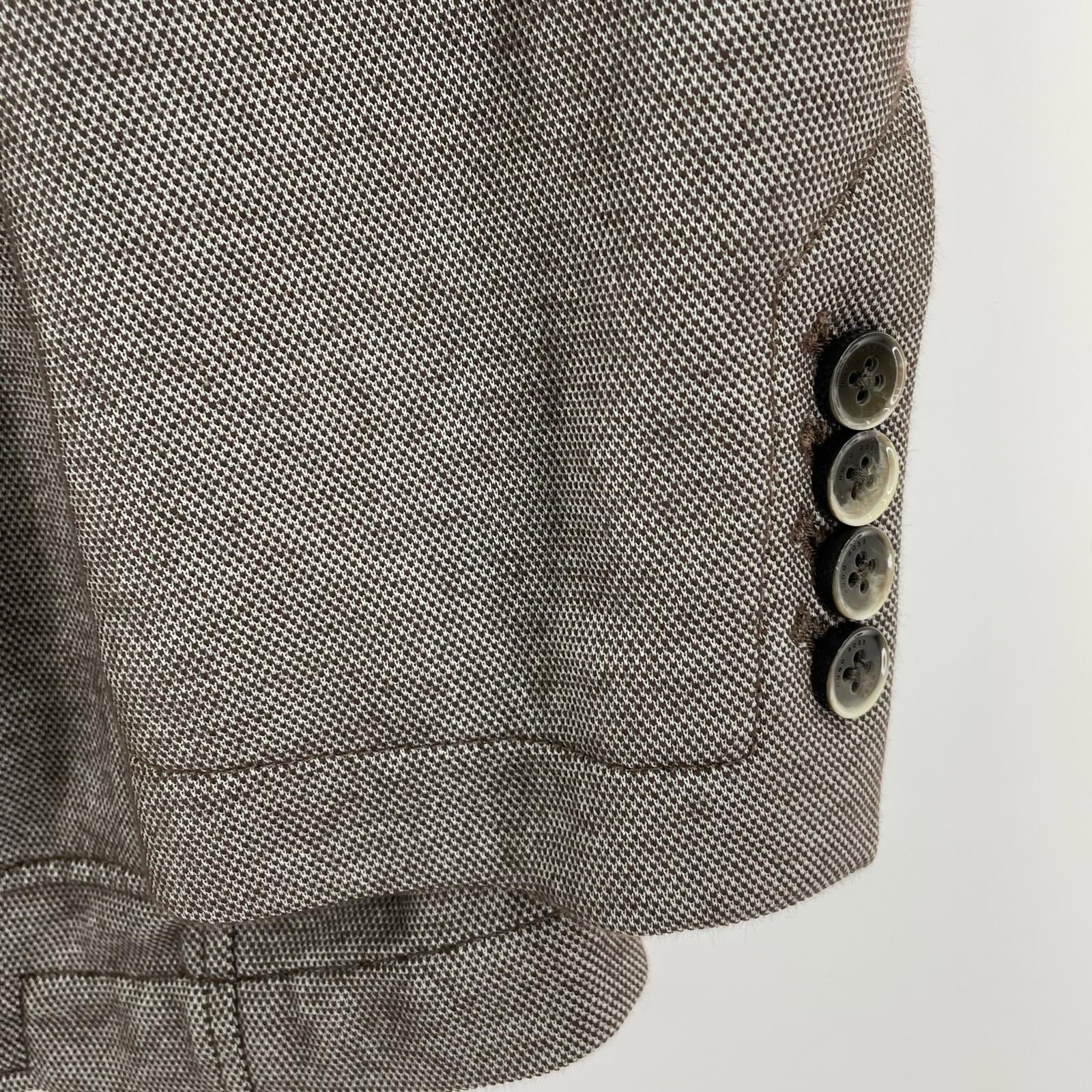 ジャケット テーラード コットンJKT 茶 ブラウン