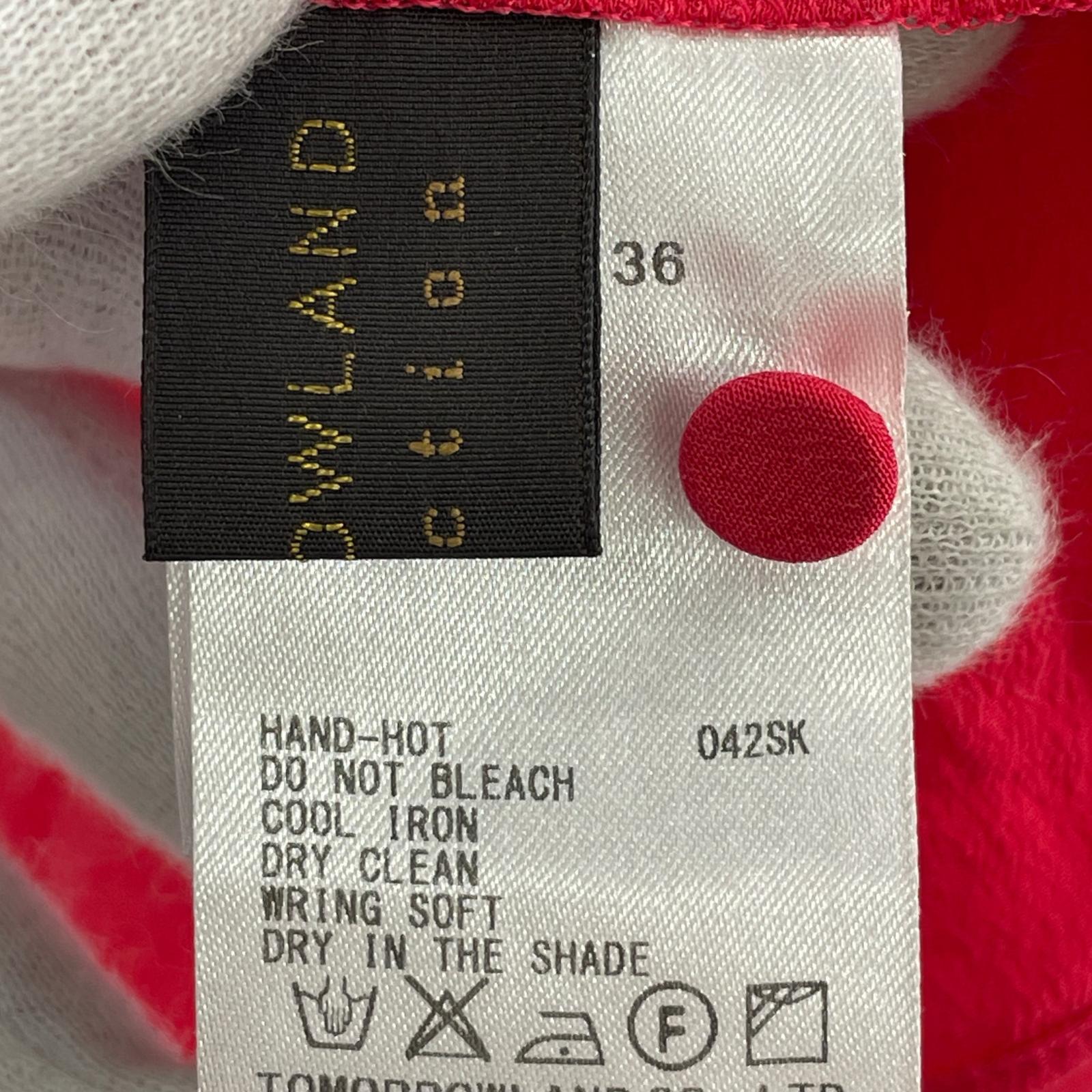 半袖Tシャツ 赤 シルク100%