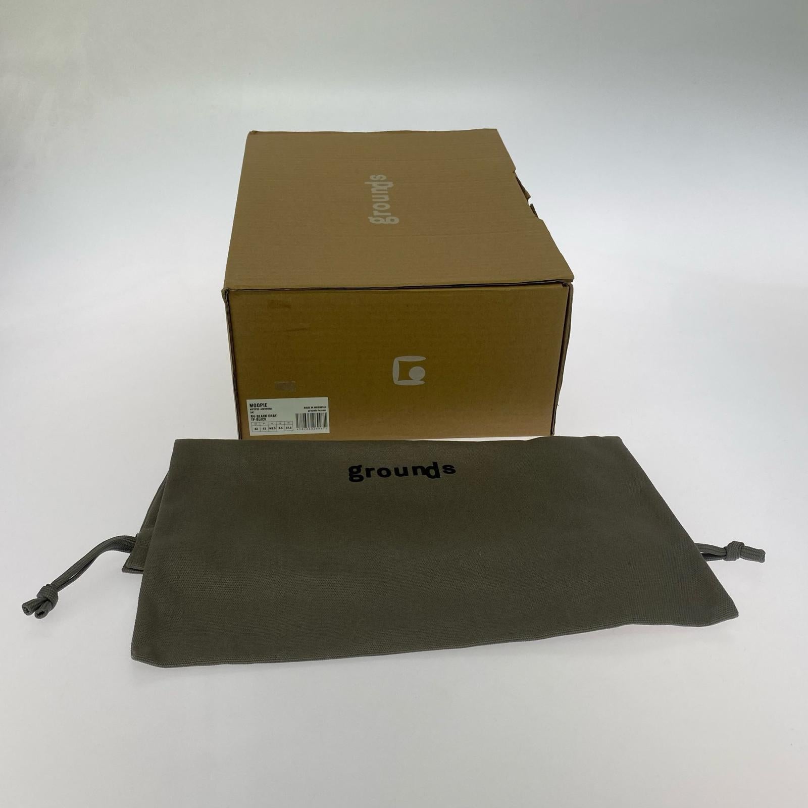 スニーカー grounds MOOPIE 黒 (27.5cm) 27.5cm (US9 1/2 UK9 EU45) ブラック