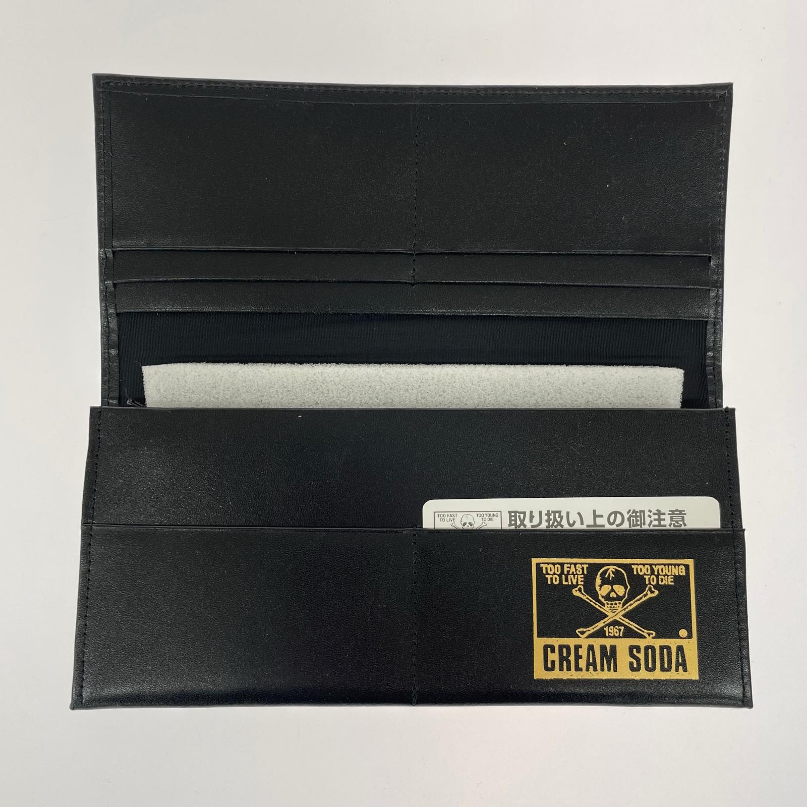 長財布 cream soda ロングウォレット ブラック