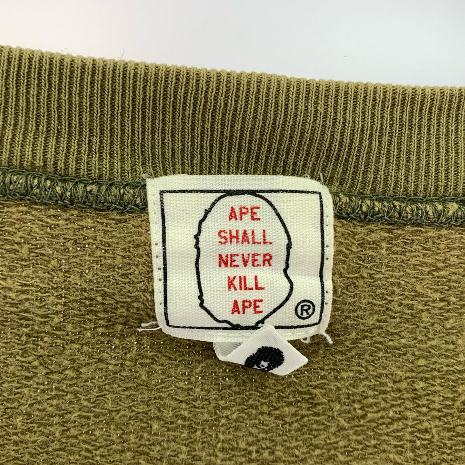 スウェット 90's Olive cotton design zip up sweat L