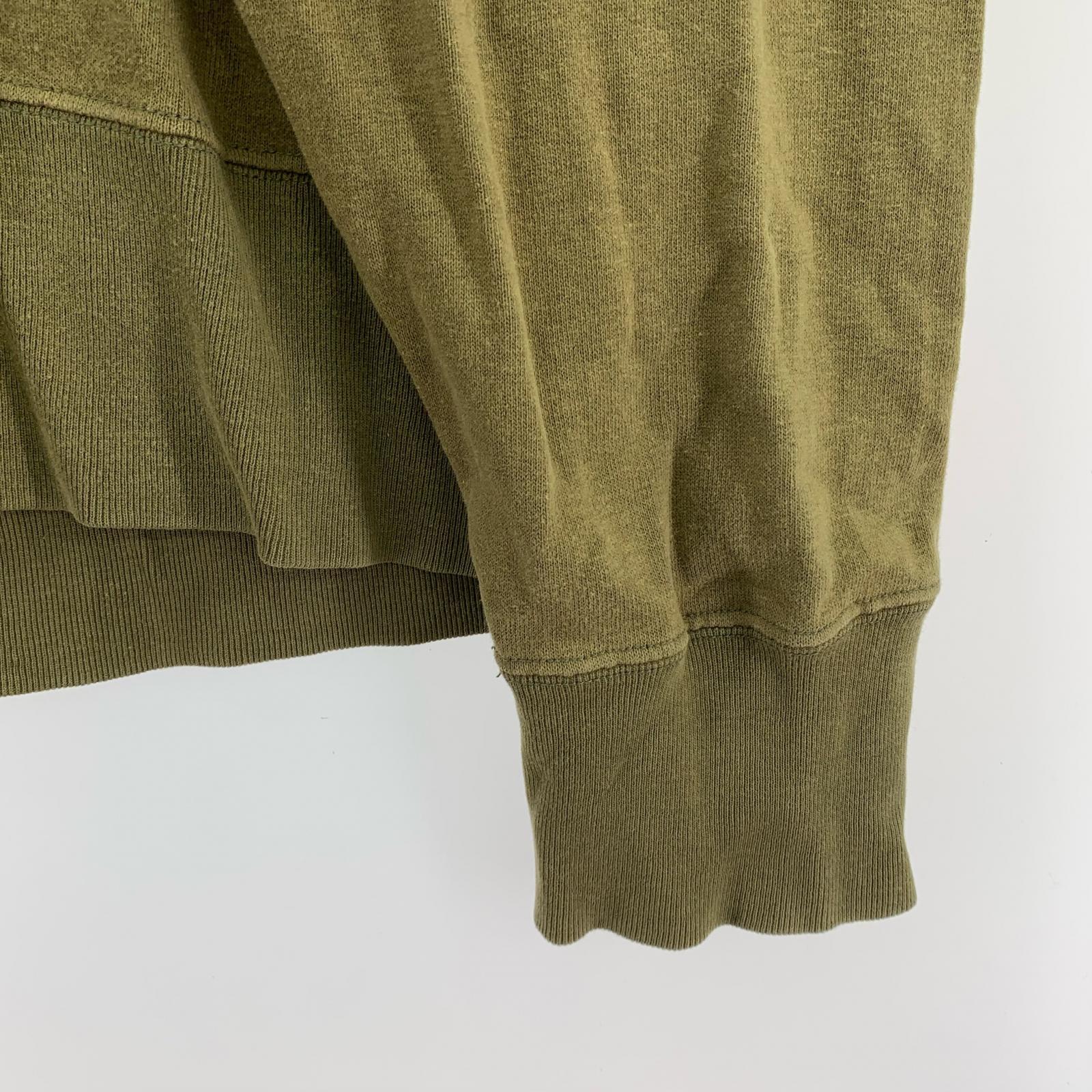 スウェット 90's Olive cotton design zip up sweat L