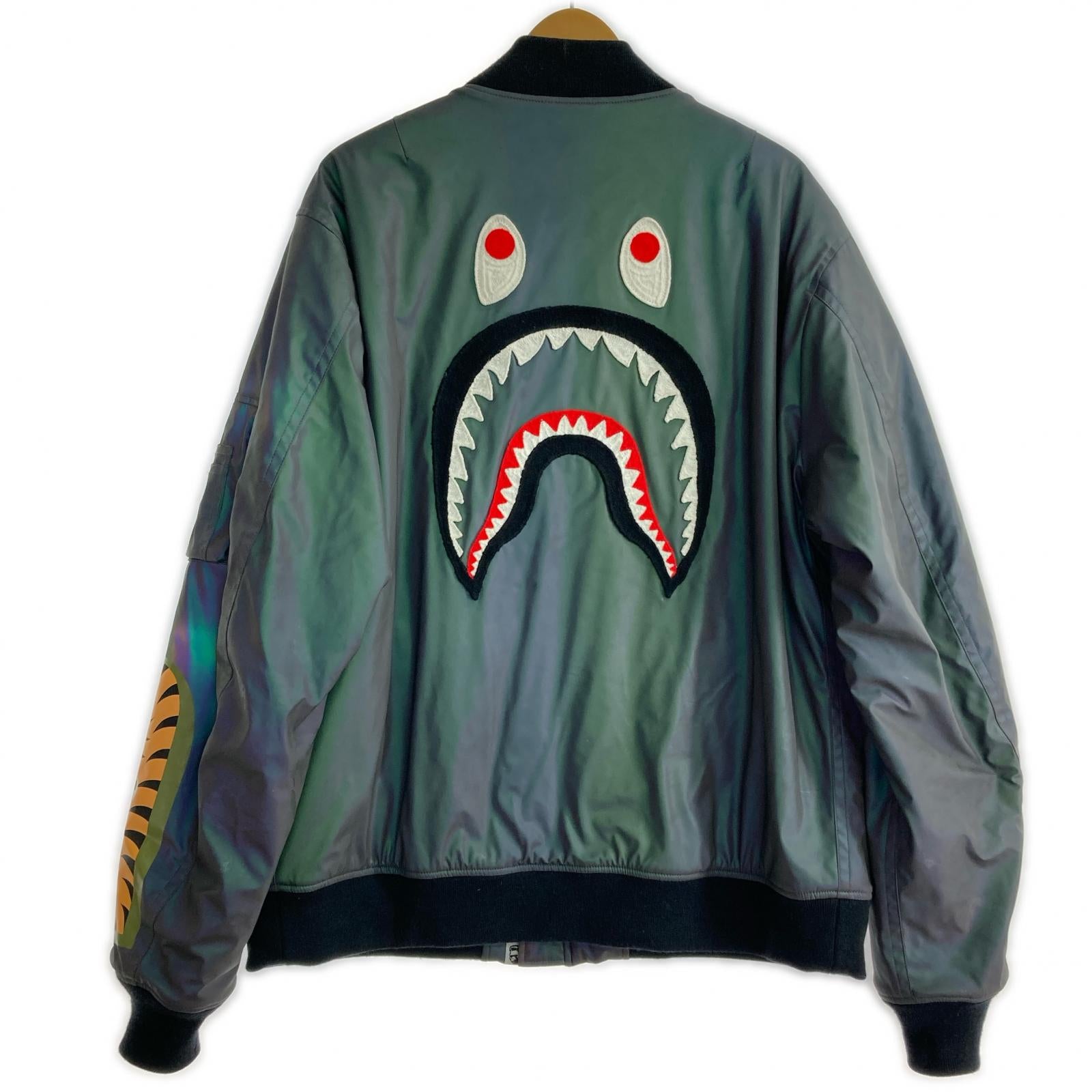 ジャケット AURORA SHARK LOOSE FIT MA-1 (L) L グレー