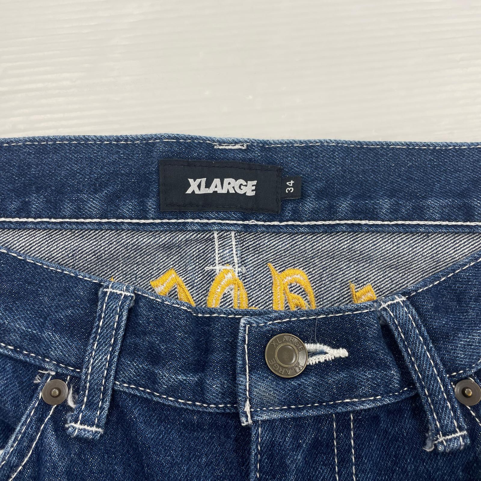 デニムパンツ XLARGE バック金刺繍 デニムパンツ 34