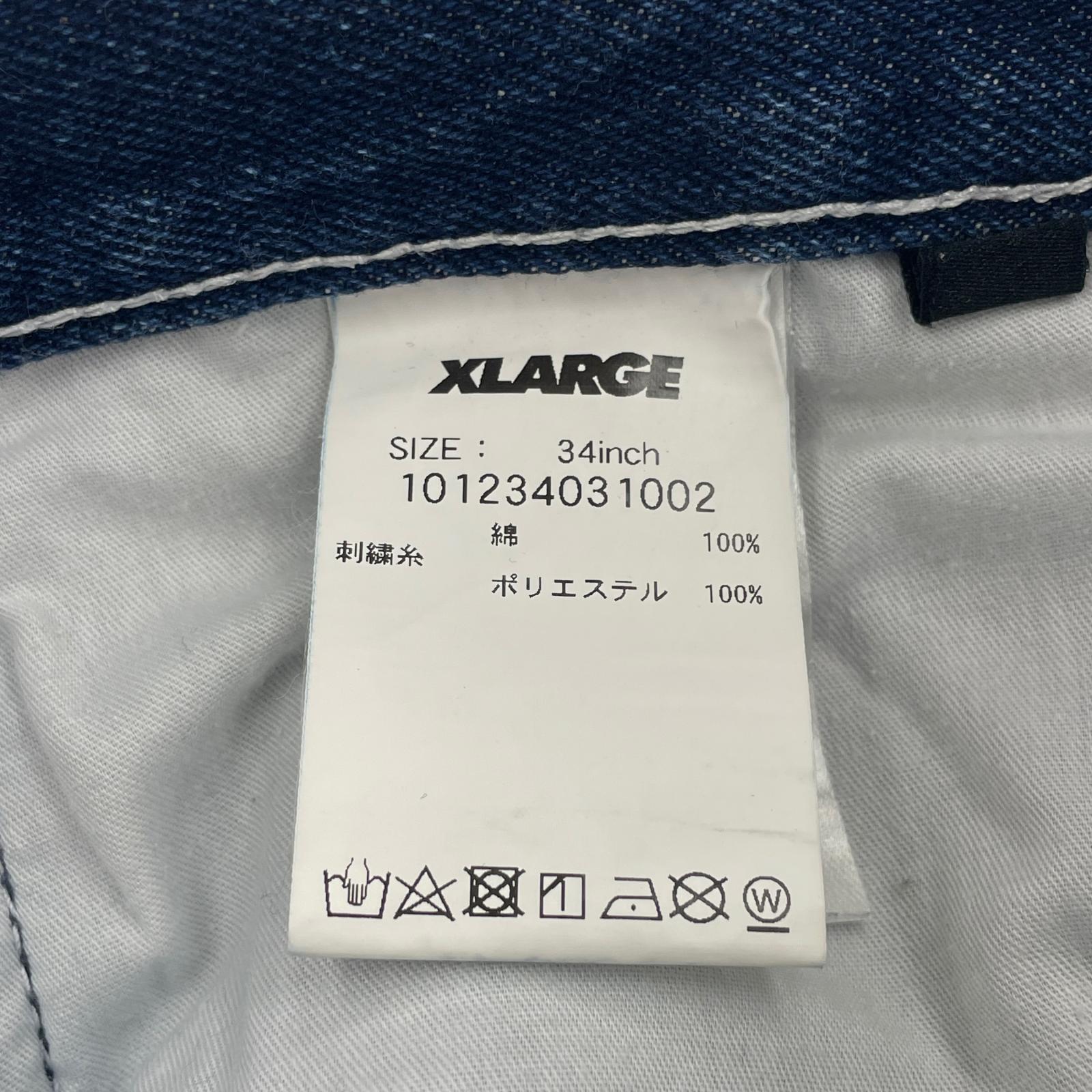 デニムパンツ XLARGE バック金刺繍 デニムパンツ 34