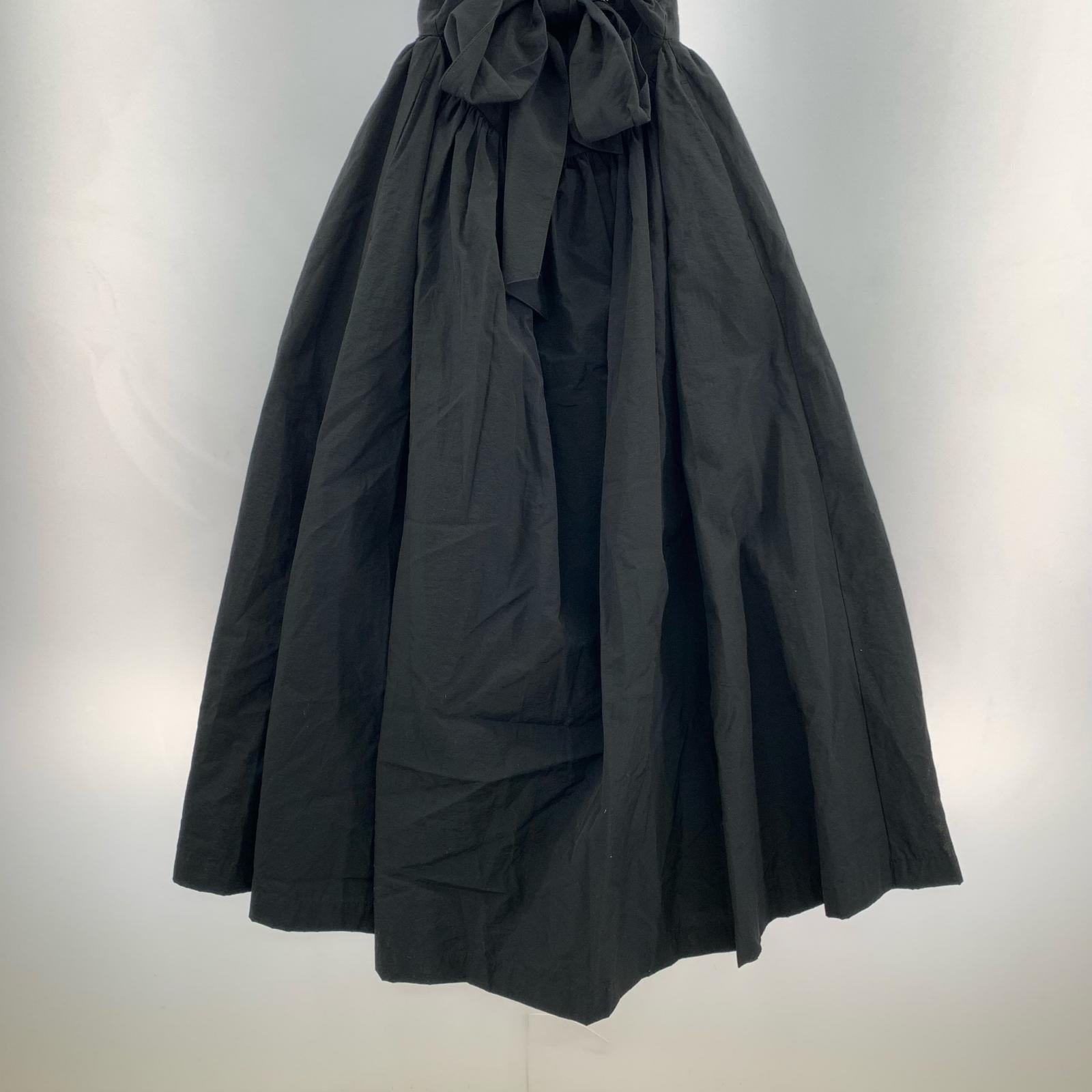 ロングスカート WIDE BELTED PINAFORE SKIRT 34 ブラック