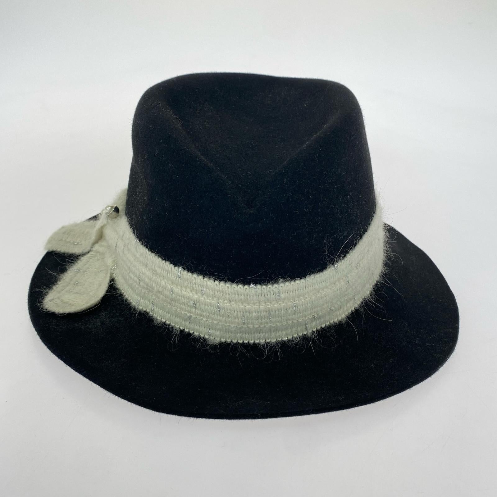 ハット MAISON MICHEL PARIS 中折れ 黒 S ブラック
