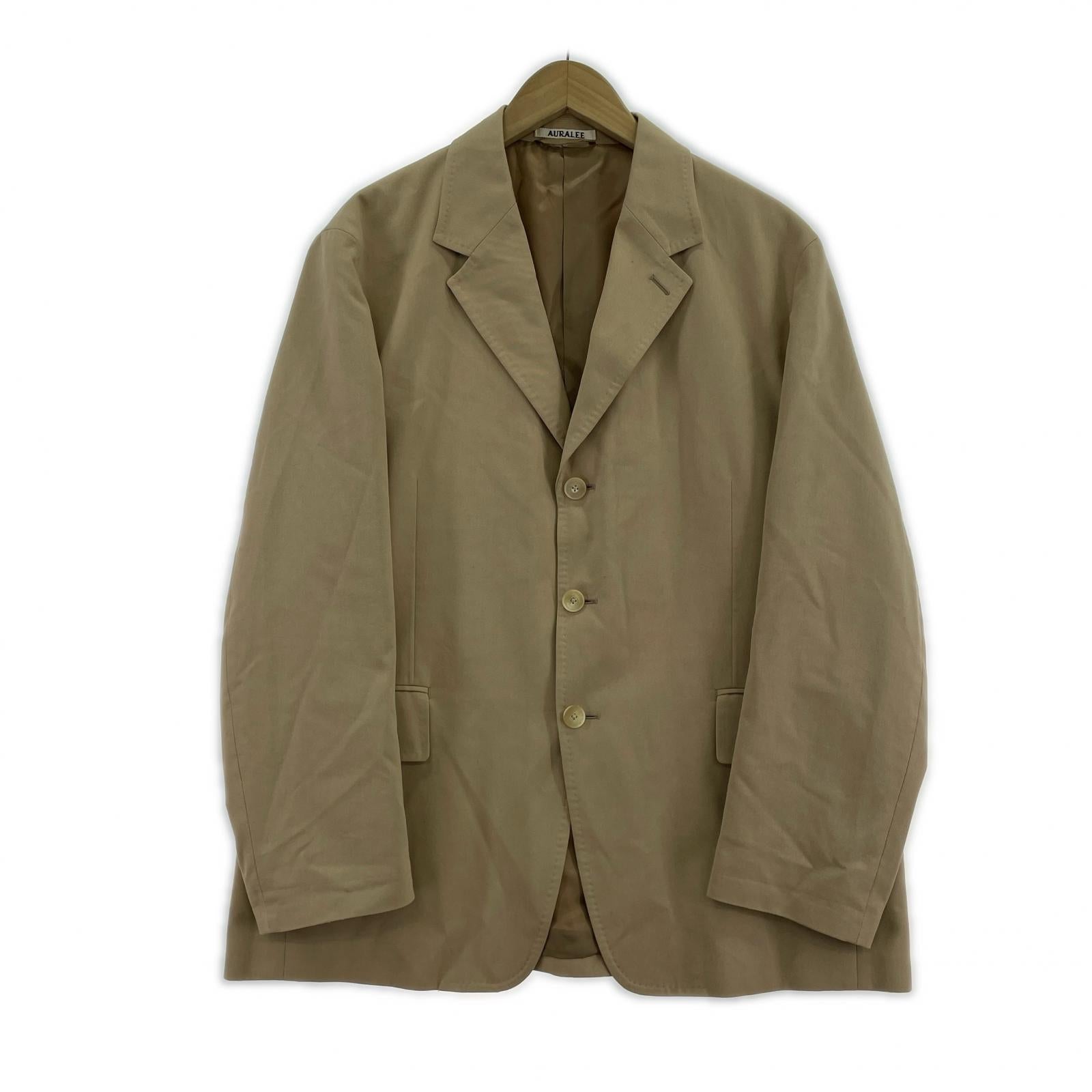 テーラードジャケット SUPER FINE WOOL COTTON TWILL OVER JACKET 3 ベージュ