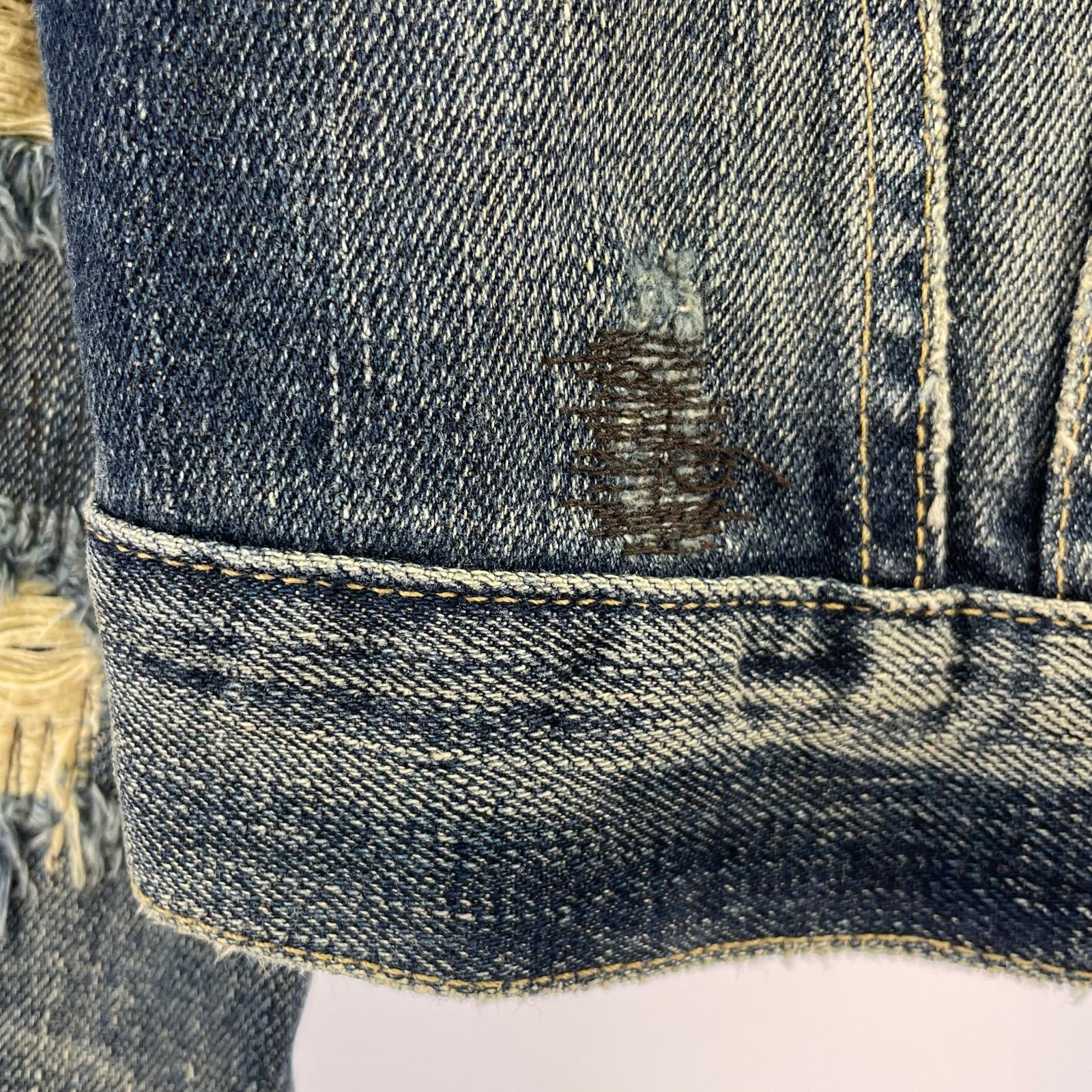 デニムジャケット Denim & Supply ハードリペア加工 L