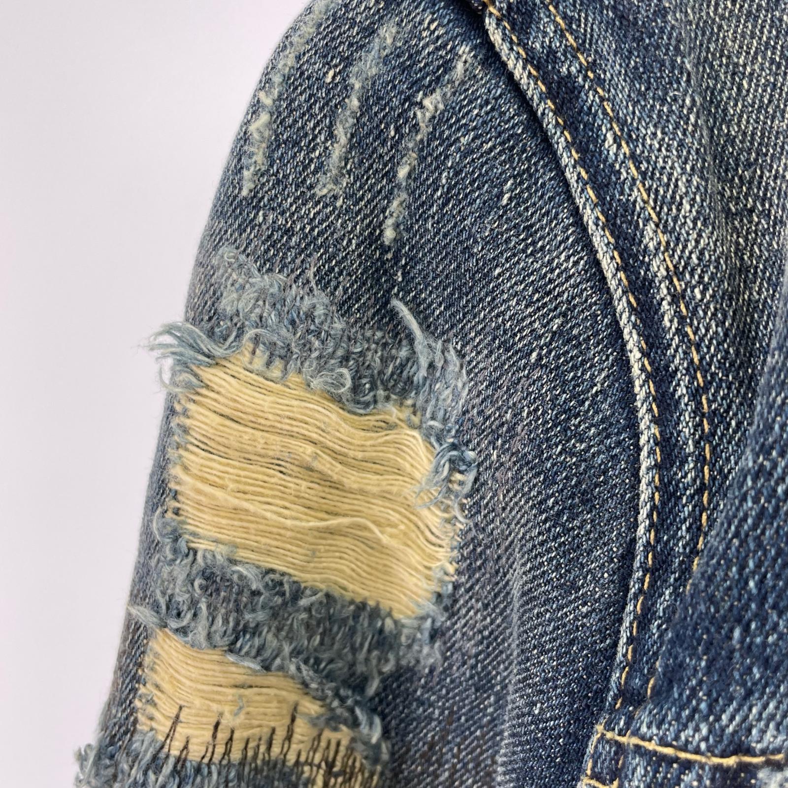 デニムジャケット Denim & Supply ハードリペア加工 L