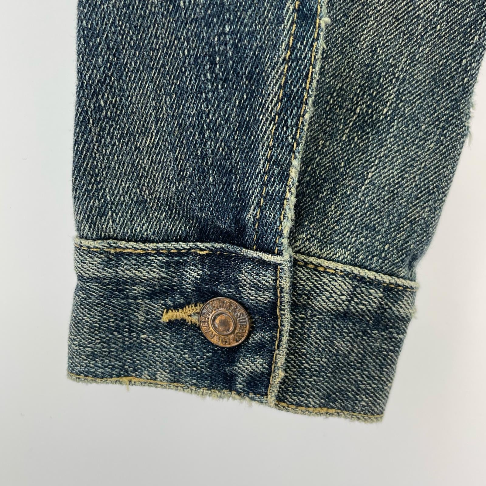 デニムジャケット Denim & Supply ハードリペア加工 L