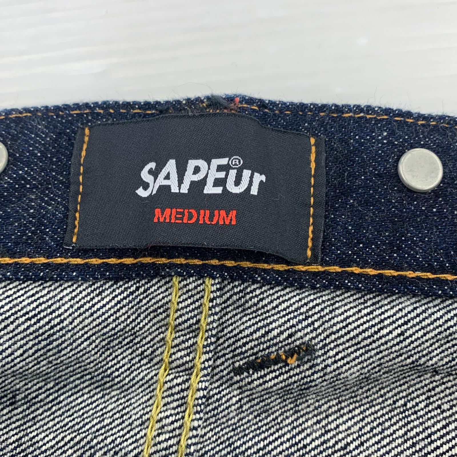 デニムパンツ graphzero サスペンダーボタン デニムパンツ インディゴ M ネイビー