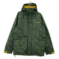ジャケット 総柄ナイロンジャケット 緑系 (L) L