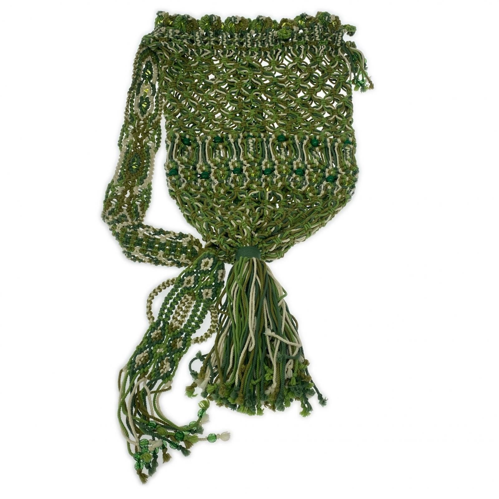 その他バッグ Macrame Beaded Shoulder Bag グリーン