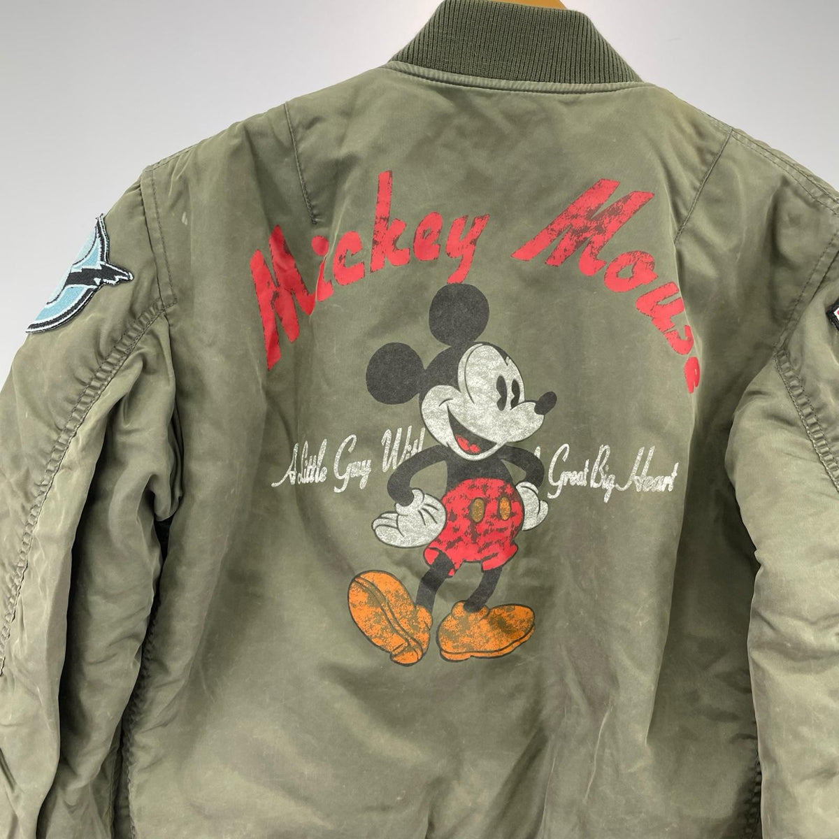 ジャケット Mickey MA-1 S S カーキ
