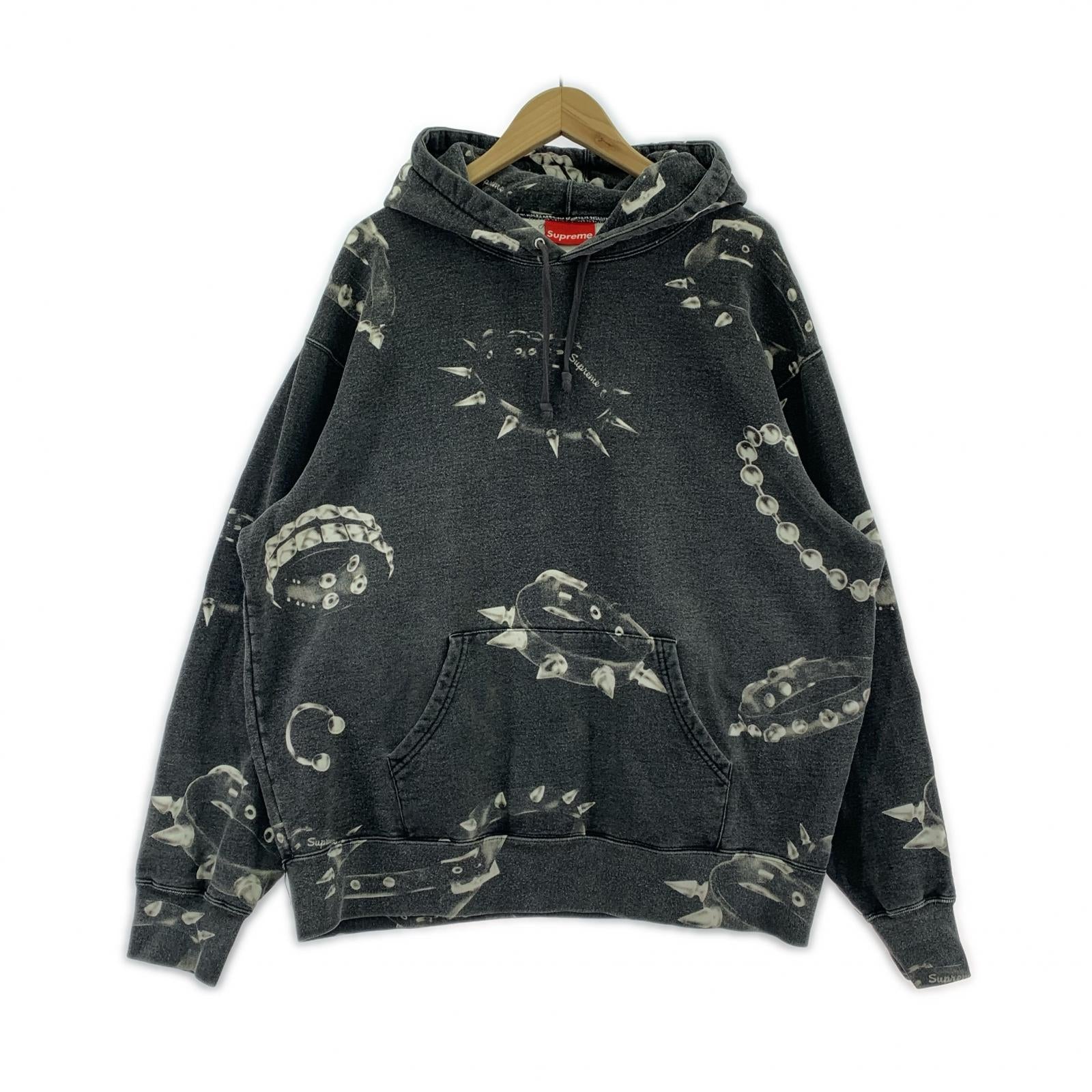 パーカー Supreme 20AW Studded Collars Hooded Sweatshirt L 黒 L ブラック