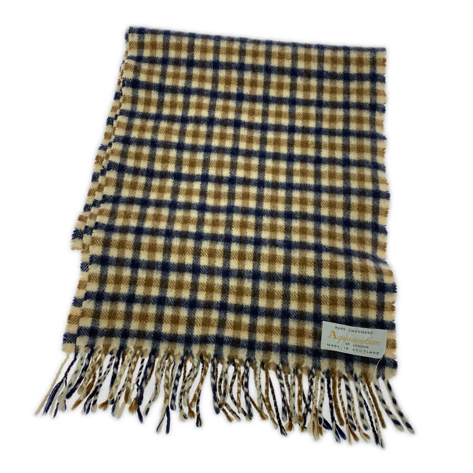 その他アクセサリー Aquascutum カシミア チェック マフラー